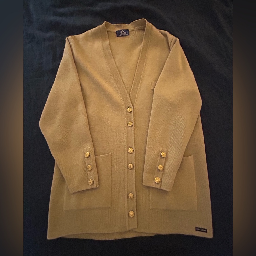 Saint James Beige Gold Button Cardigan